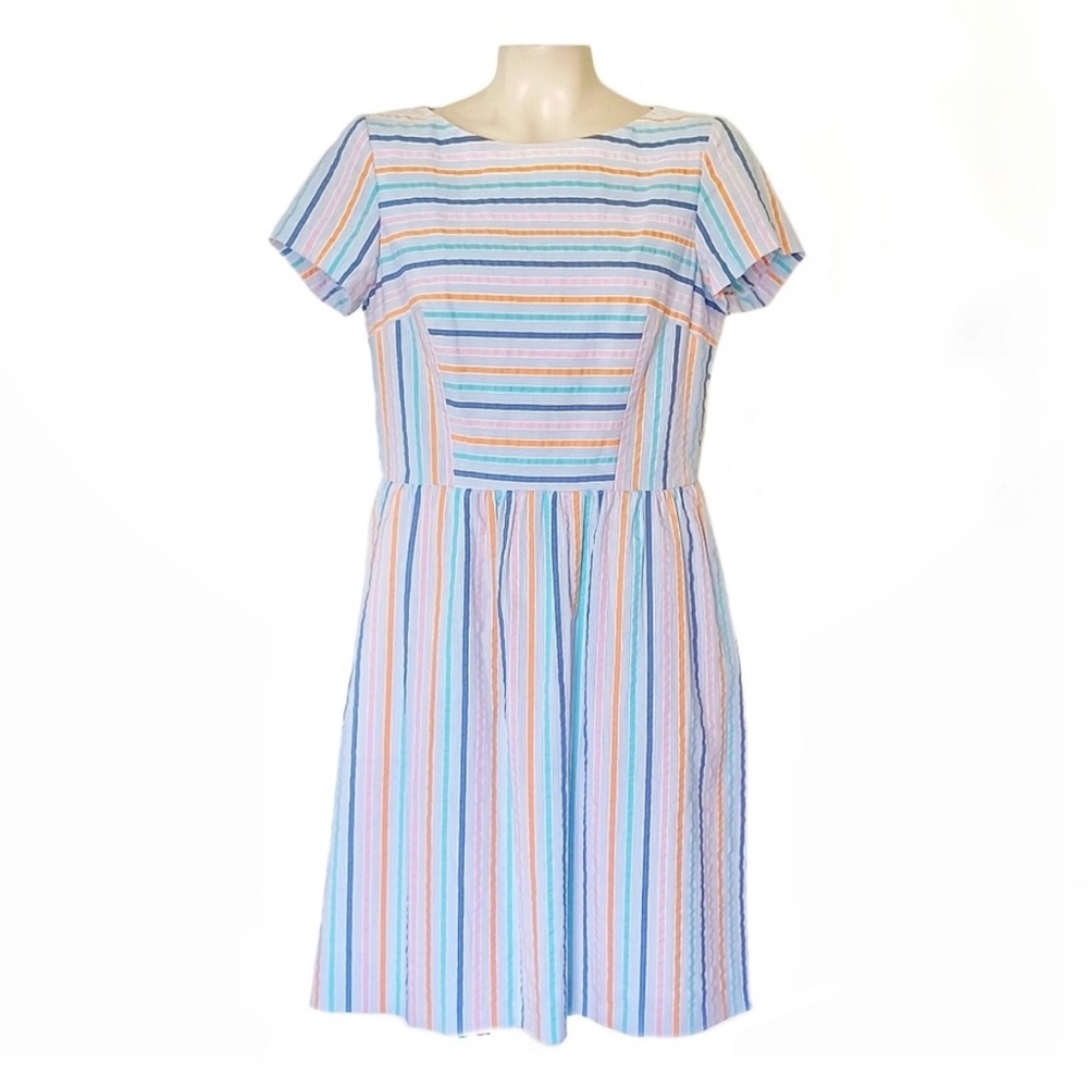 Brooks Brothers Striped Seersucker Dress